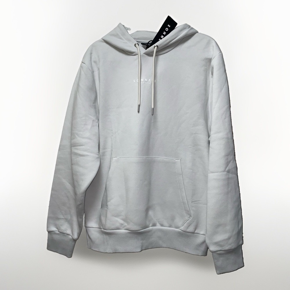 SONNETI LONDON ESSENTIAL HOODIE Large Light Grey  NWT